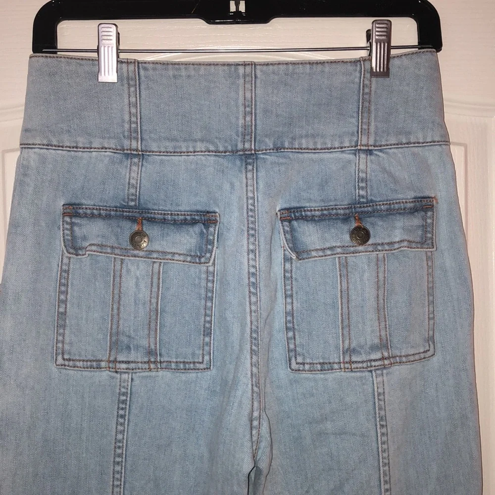 Ulla Johnson High-Rise Wide Leg Light Wash Ellis Jeans, Size 6. - Picture 8 of 15
